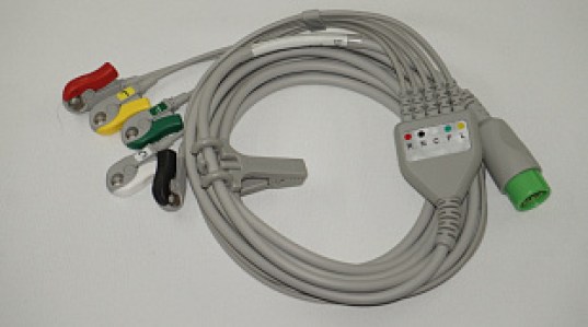 КАБЕЛЬ ЭКГ ДЛЯ ПОДКЛЮЧЕНИЯ К МОНИТОРУ ПАЦИЕНТА COMEN, ПЯТИЭЛЕКТРОДНЫЙ, ПРИЩЕПКА, 12 PIN 040-000912-00